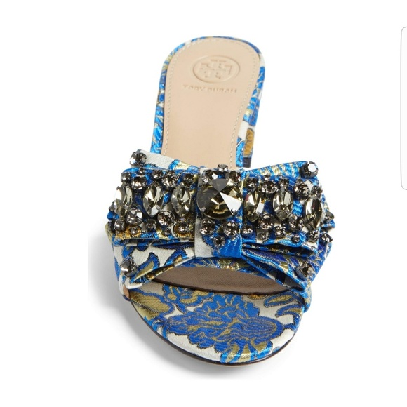 TORY BURCH Valentina Embellished Bow Slide Sandal - Picture 3 of 13